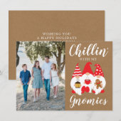 Foto van Cute Kerstknomes Feestdagenkaart (Voorkant / Achterkant)