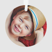 Foto van Cute Kerstmis Elf Monogram Holiday Kind Ornament (achterkant)