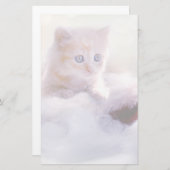 Foto van Cute Kerstmis Kitten Fled Briefpapier (Voorkant / Achterkant)