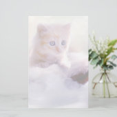 Foto van Cute Kerstmis Kitten Fled Briefpapier (Staand voorkant)