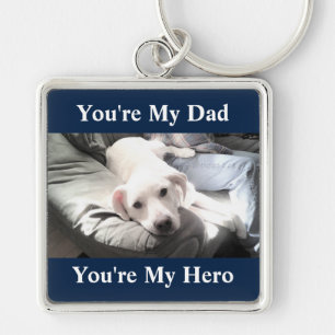 Foto van Cute Labrador Retriever Mix met papa Blue Sleutelhanger