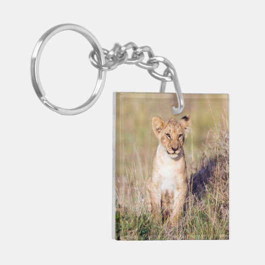 Foto van Cute lion cub in Afrika Sleutelhanger (Voorkant Links)