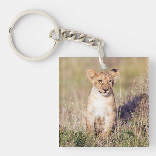 Foto van Cute lion cub in Afrika Sleutelhanger (Voorkant)