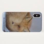 Foto van Cute Little Fox gekrompen in Winter Case-Mate iPhone Case (Achterkant (horizontaal))