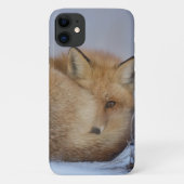 Foto van Cute Little Fox gekrompen in Winter Case-Mate iPhone Case (Achterkant)