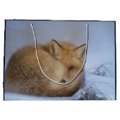 Foto van Cute Little Fox gekrompen in Winter Groot Cadeauzakje (Achterkant)