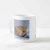 Foto van Cute Little Fox gekrompen in Winter Koffiemok (Voorkant links)