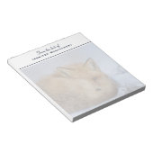 Foto van Cute Little Fox gekrompen in Winter Notitieblok (Schuin)