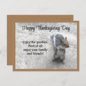 Foto van Cute Little Squirrel met Fluffy Tail Feestdagenkaart (Voorkant / Achterkant)