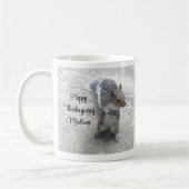 Foto van Cute Little Squirrel met Fluffy Tail Koffiemok (Links)