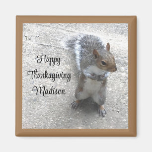 Foto van Cute Little Squirrel met Fluffy Tail Mag Magneet
