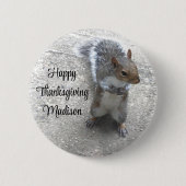 Foto van Cute Little Squirrel met Fluffy Tail Ronde Button 5,7 Cm (Voorkant)
