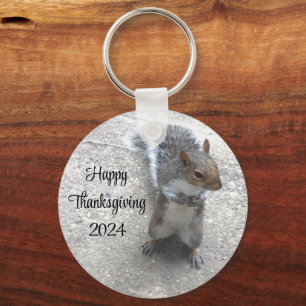 Foto van Cute Little Squirrel met Fluffy Tail Sleutelhanger