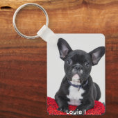 Foto van Cute Louie I Black French Bulldog Sleutelhanger (Voorkant)