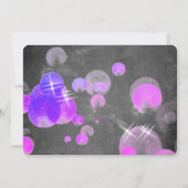 Foto van Cute Paarse Bubbles Chalkboard Girly Bedankkaart (Achterkant)