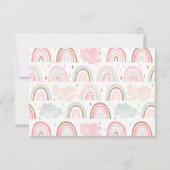 Foto van Cute Pastel Rainbow Girls Birthday Bedankkaart (Achterkant)