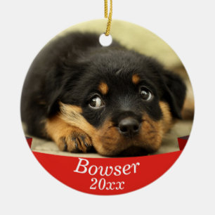 Foto van Cute Pet met kerstmis Keramisch Ornament