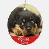 Foto van Cute Pet met kerstmis Keramisch Ornament (Links)