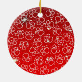 Foto van Cute Pet met kerstmis Keramisch Ornament (Achterkant)