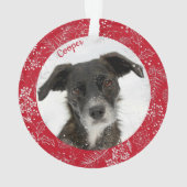 Foto van Cute Pet Puppy Dog Holiday Ornament (achterkant)