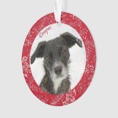 Foto van Cute Pet Puppy Dog Holiday Ornament (voorkant)