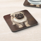 Foto van Cute Pug Onderzetter (Linkerzijde)