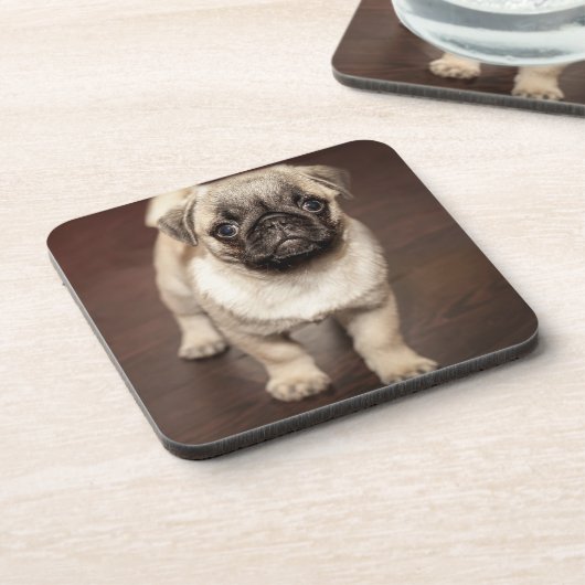 Foto van Cute Pug Onderzetter (Linkerzijde)