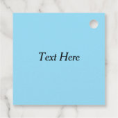 Foto van Cute Puppy Dog in Blue Flower Lijst Bedankjes Labels (Achterkant)