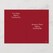 Foto van Cute Puppy Dog met Pap Red Kerstmis Feestdagenkaart (Achterkant)