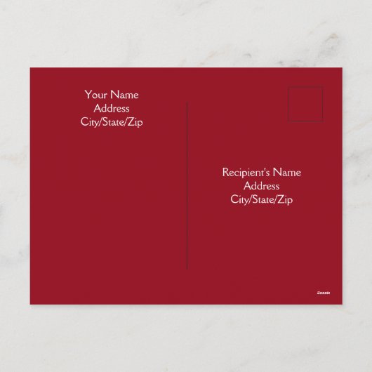 Foto van Cute Puppy Dog met Pap Red Kerstmis Feestdagenkaart (Achterkant)