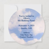 Foto van Cute Puppy Dog Sleeping Blue Birthday Kaart (Achterkant)