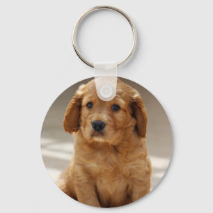 Foto van Cute Puppy Portret Sleutelhanger