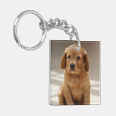 Foto van Cute Puppy Portret Sleutelhanger (Voorkant Links)