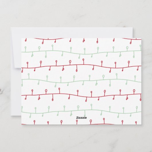 Foto van Cute Red en Green Kerstlams Feestdagenkaart (Achterkant)