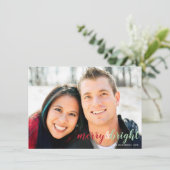 Foto van Cute Red en Green Kerstlams Feestdagenkaart (Staand voorkant)