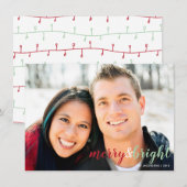 Foto van Cute Red en Green Kerstlams Feestdagenkaart (Voorkant / Achterkant)