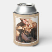 Foto van Cute Rustic World's Best Dog Dad Blikjeskoeler (Blikje Achterkant)