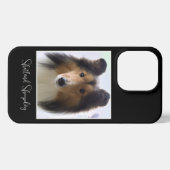 Foto van Cute Shetland Sheepdog iPhone Hoesje (Achterkant horizontaal)