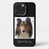 Foto van Cute Shetland Sheepdog iPhone Hoesje (Achterkant)