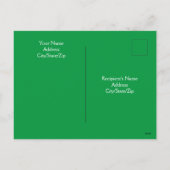 Foto van Cute Smiling White Dog Red Kerstmis Feestdagenkaart (Achterkant)