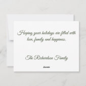 Foto van Cute snowman lijst Feestdagenkaart (Achterkant)