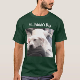 Foto van Cute Tired White Dog met Best Friend Dad T-shirt