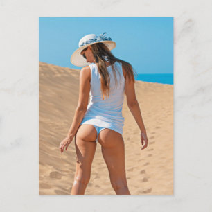 Foto van Cute Tushy Bikini Girl Briefkaart