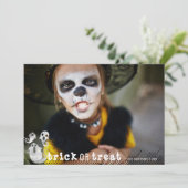 Foto van Cute Waterverf Ghosts Halloween Kaart (Staand voorkant)