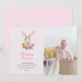 Foto van Cute Waterverf Paasbroodje Feestdagenkaart (Voorkant / Achterkant)