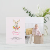 Foto van Cute Waterverf Paasbroodje Feestdagenkaart (Staand voorkant)