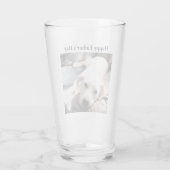 Foto van Cute White Dog Hanging Out with Dad Glas (Achterkant)