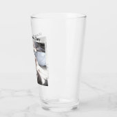 Foto van Cute White Dog Hanging Out with Dad Glas (Links)