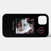 Foto van Cute White Dog I Love Hugs Black Case-Mate iPhone Case (Achterkant (horizontaal))