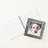 Foto van Cute White Dog met Lazy Winter Day Notitieboek (Binnen)